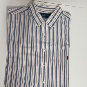 Polo Ralph Lauren white & Blue Stripe Shirt 2XLT